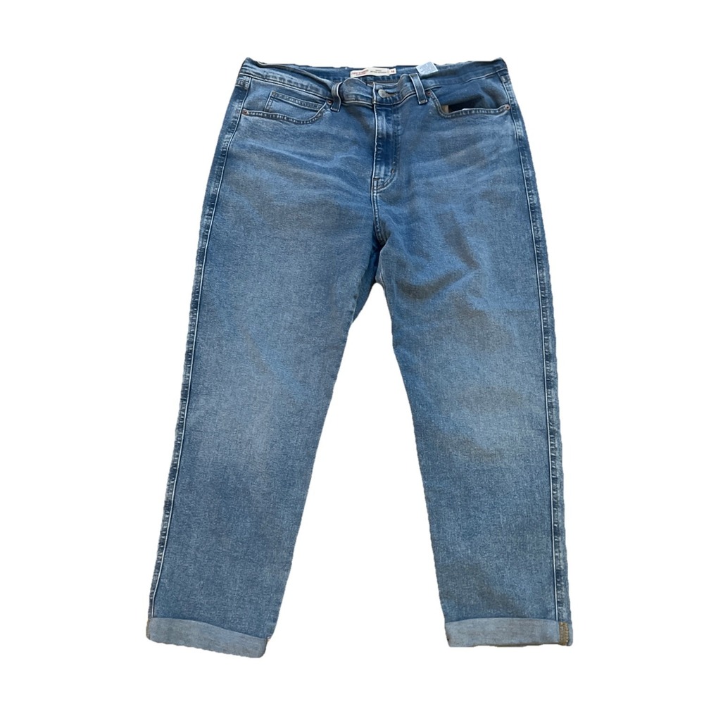 Levi Strauss Signature Women's 16 Jeans Blue, Mid-Rise Slim Fit Cotton Blend